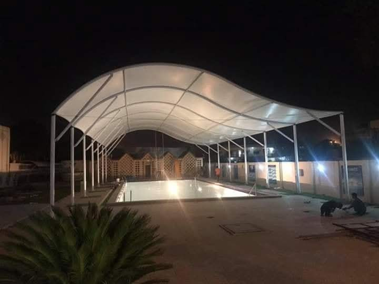 Hotel pool shade
